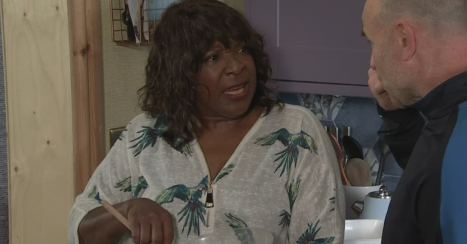 Coronation Street Aggie and Tim baking