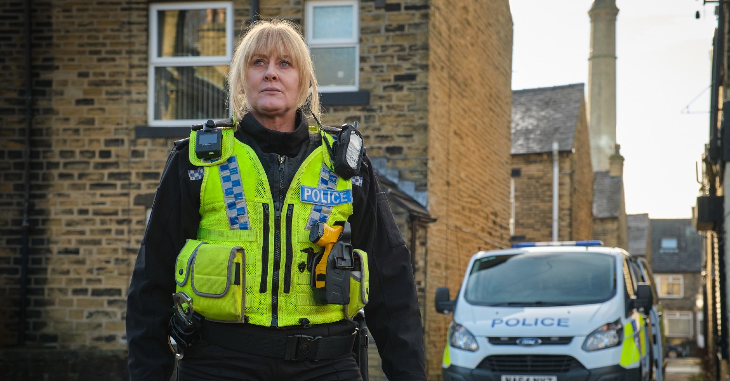 Catherine Cawood in a police uniform on Happy Valley