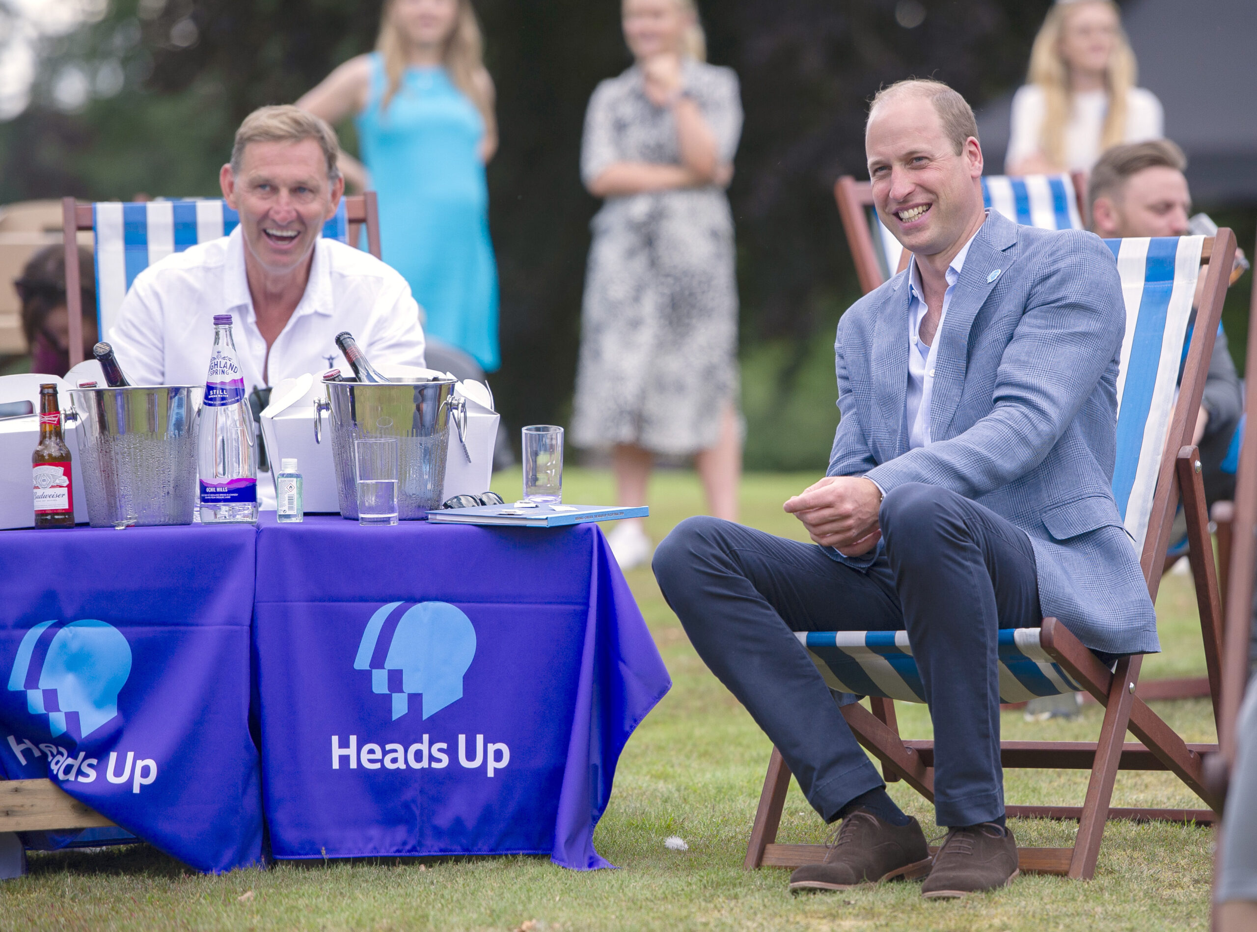 Tony Adams laughs and jokes with Prince William