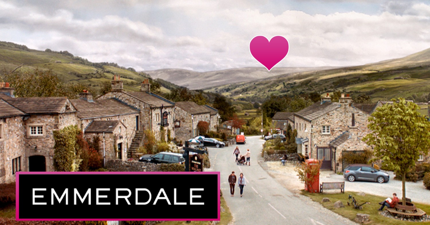 emmerdale logo with heart