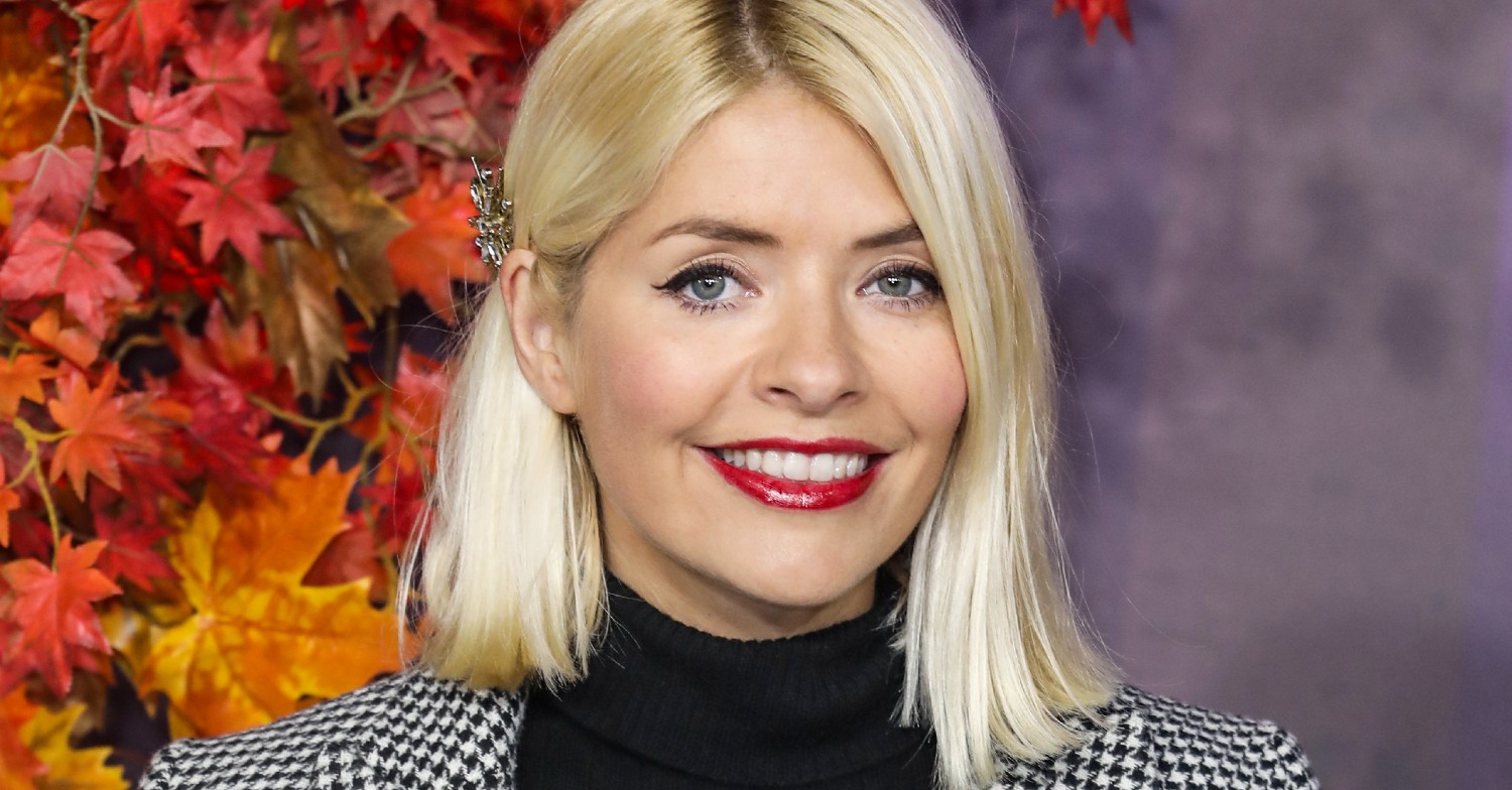 Holly Willoughby on the red carpet smiling