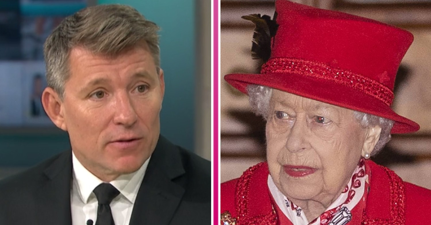 Ben Shephard on GMB today and the Queen in all red outfit for royal engagement