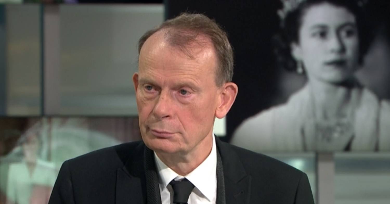 Andrew Marr in black suit on Good Morning Britain
