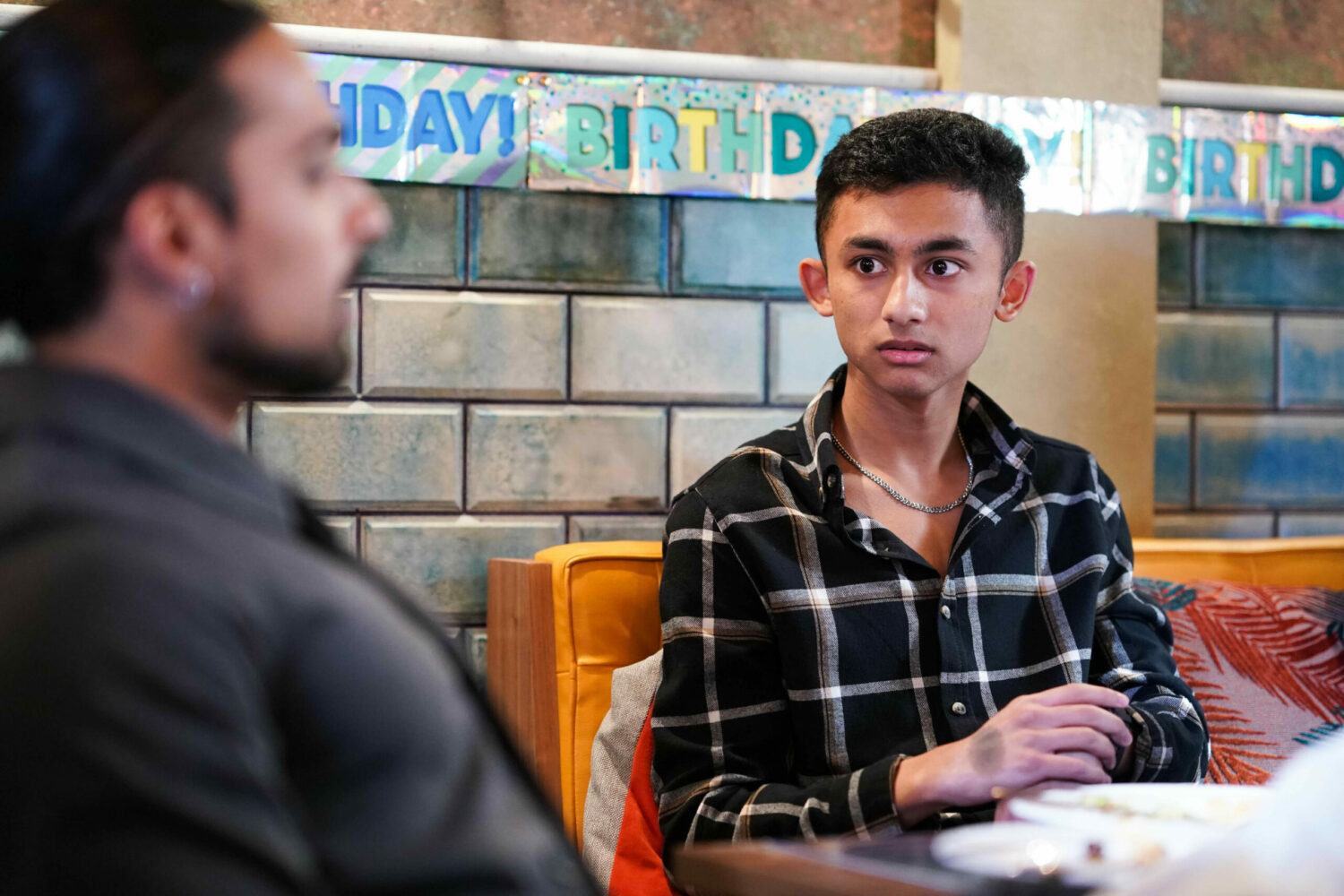 Nugget looks at his dad with surprise and horror