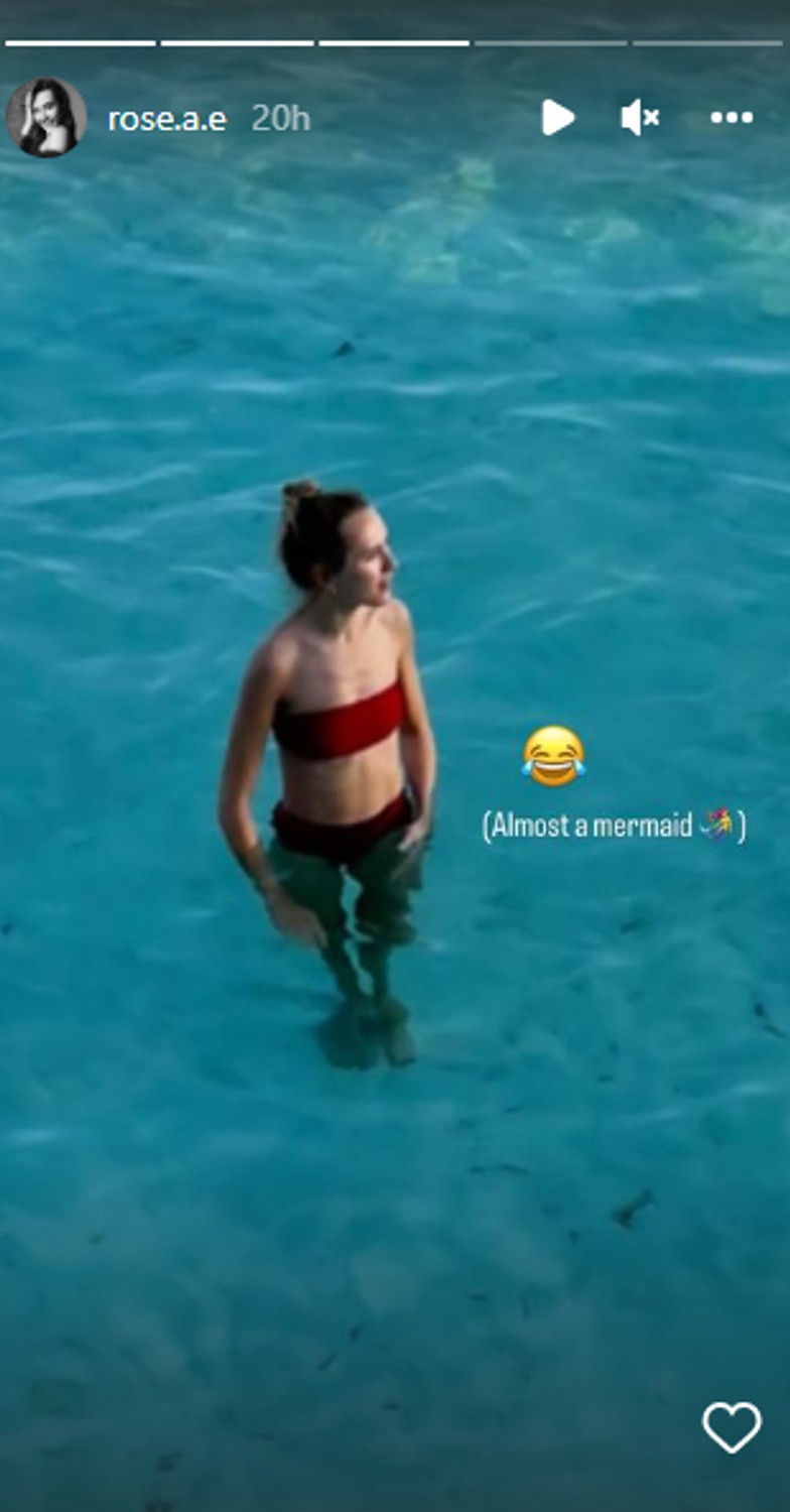 Rose Ayling-Ellis in the sea in Instagram pic