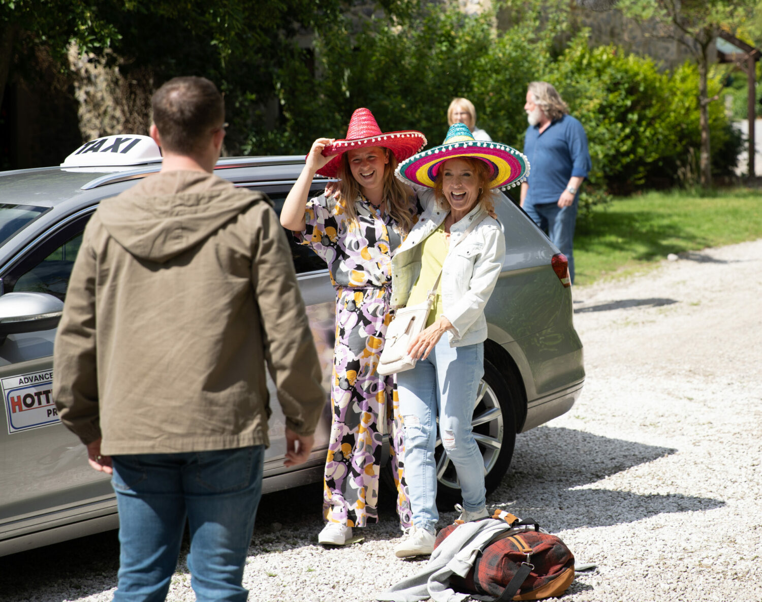 Emmerdale Liv and Sandra smile as they return to the village