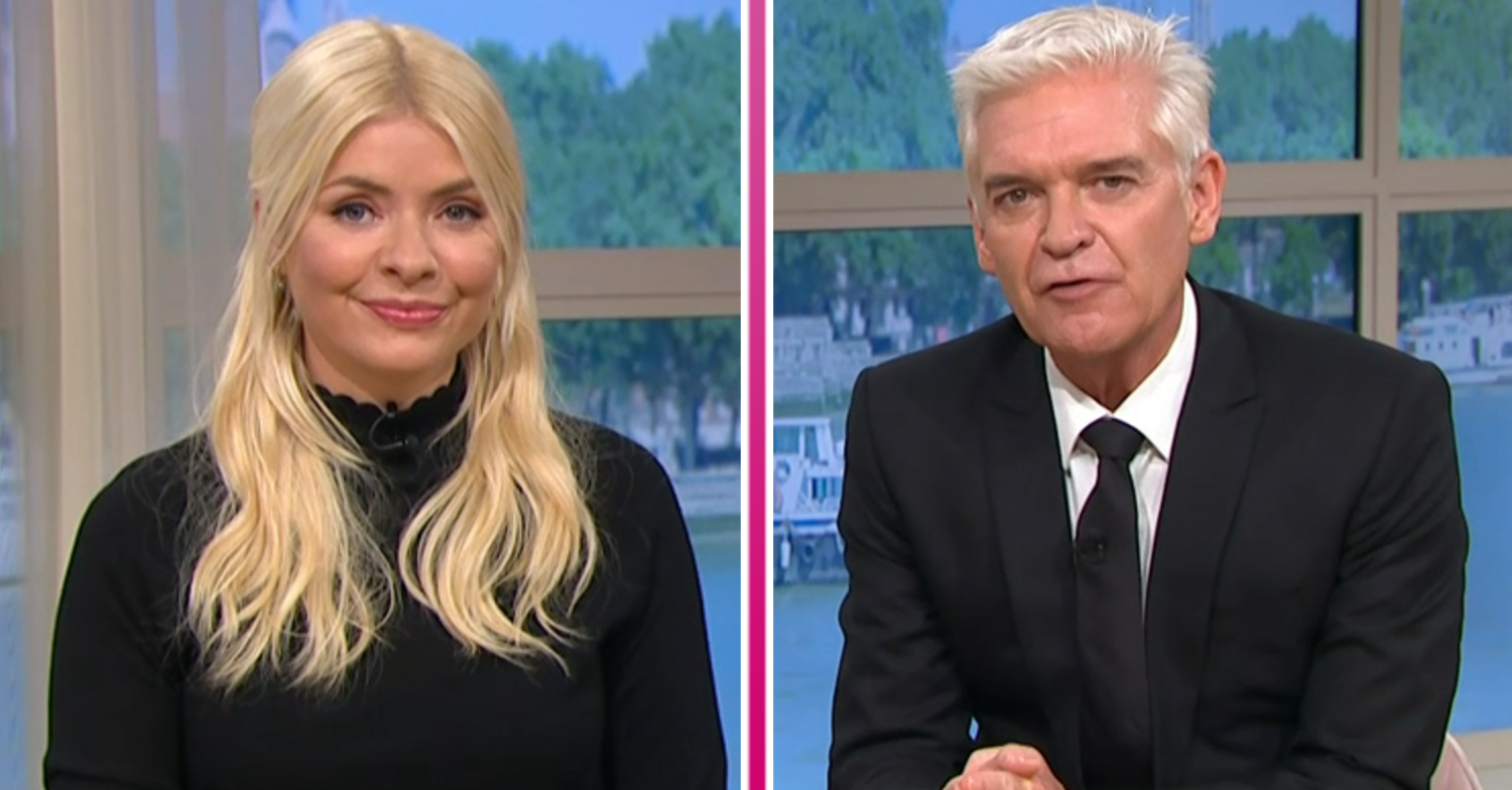 Holly Willoughby and Phillip Schofield wearing black on This Morning today