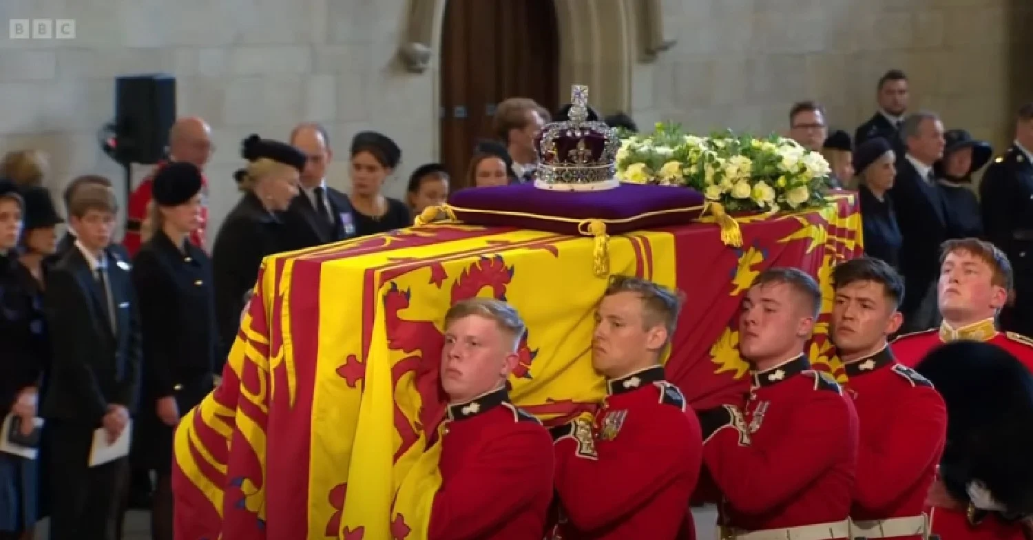 The Queen's coffin