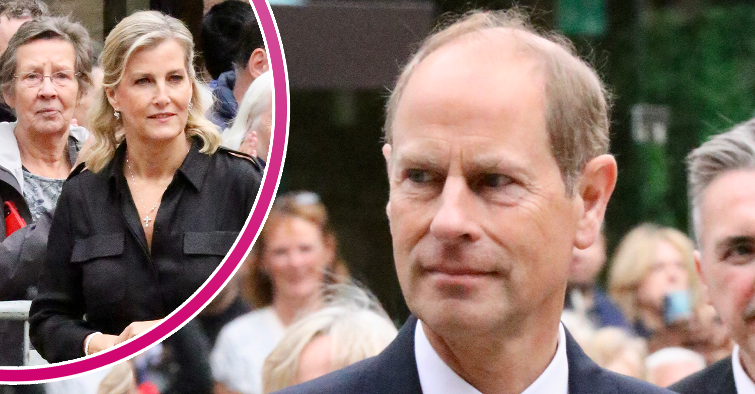 Why didn't Prince Edward shake hands on walkabout with Sophie?