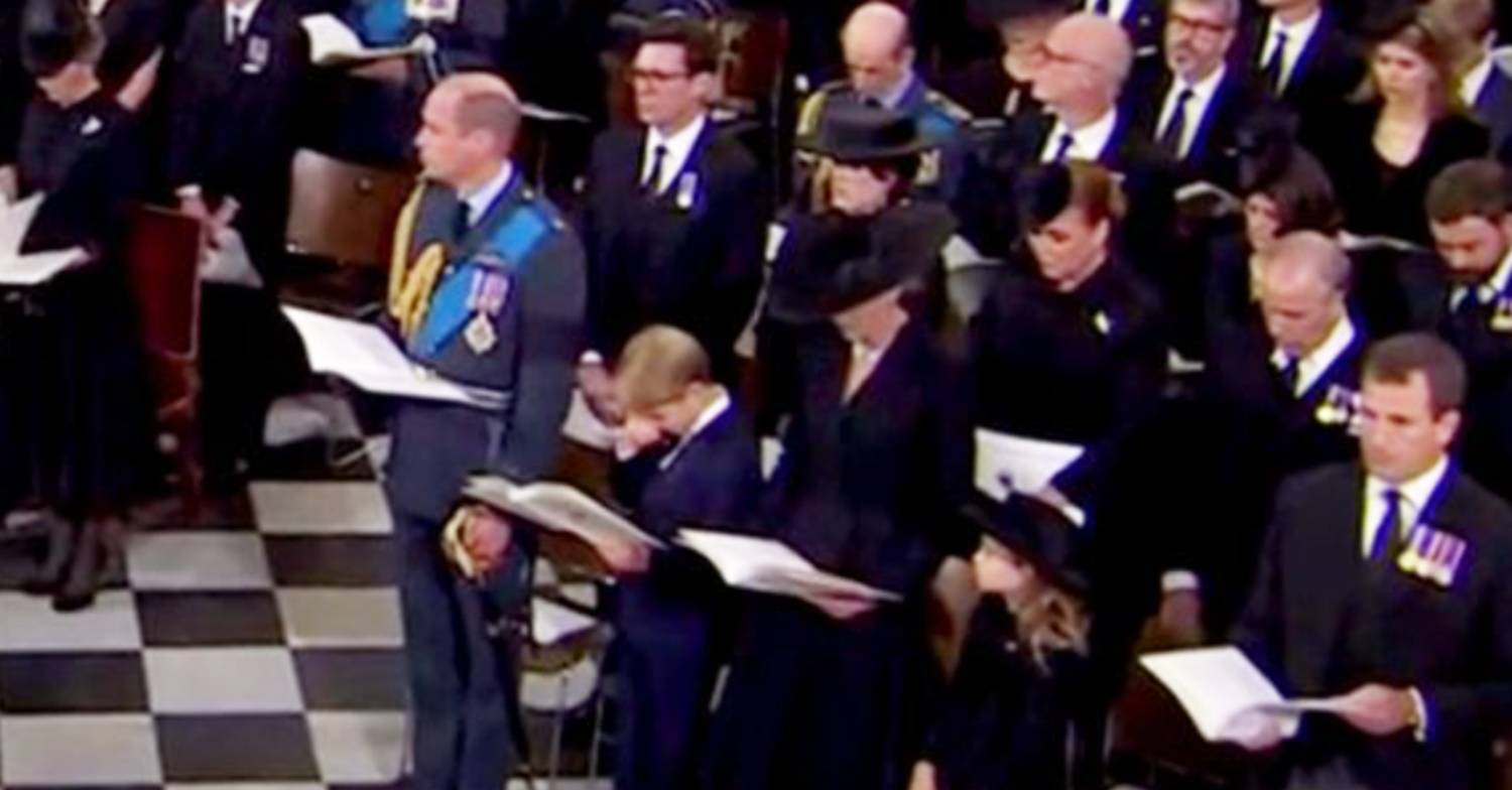 Royal fans spot Prince 'wiping away tears' during funeral