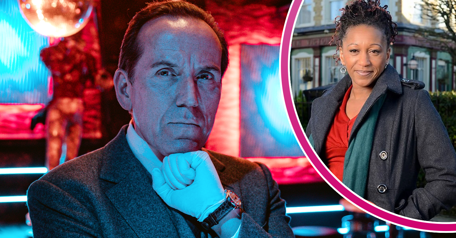 Image of Ben Miller as Professor T with image of Clare Perkins as Ava in EastEnders