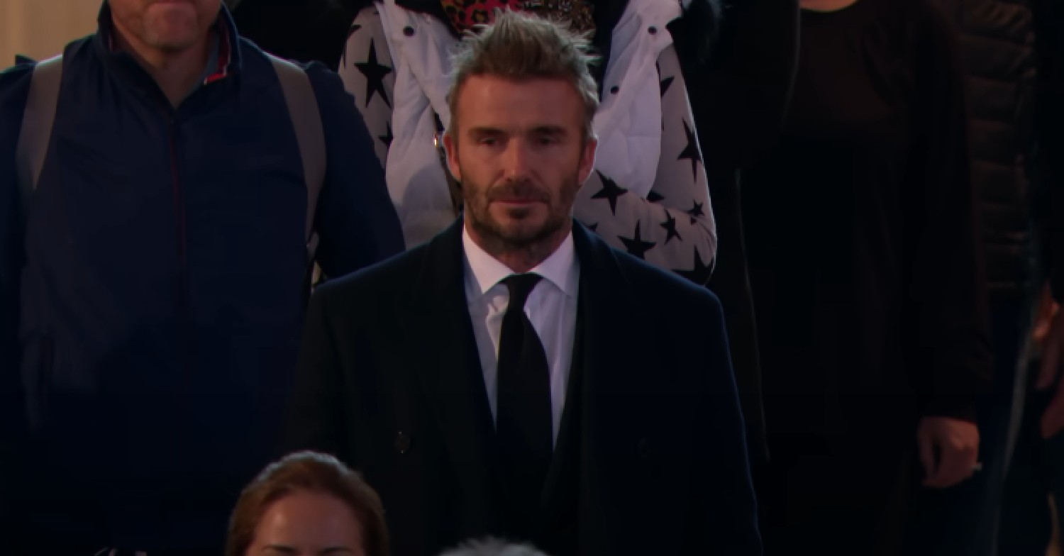 David Beckham during the Queen's lying in state