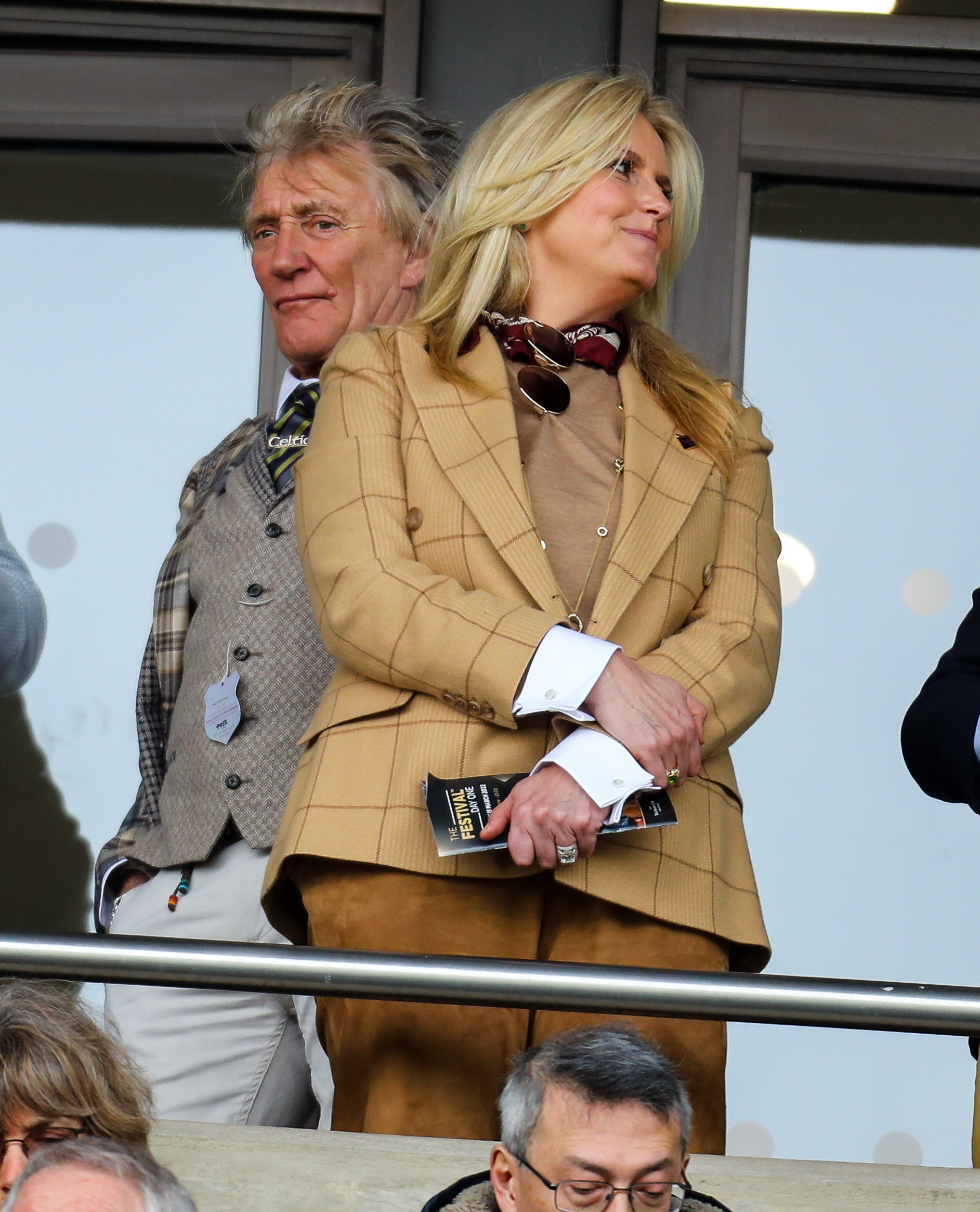 Police officer Penny Lancaster with Rod Stewart