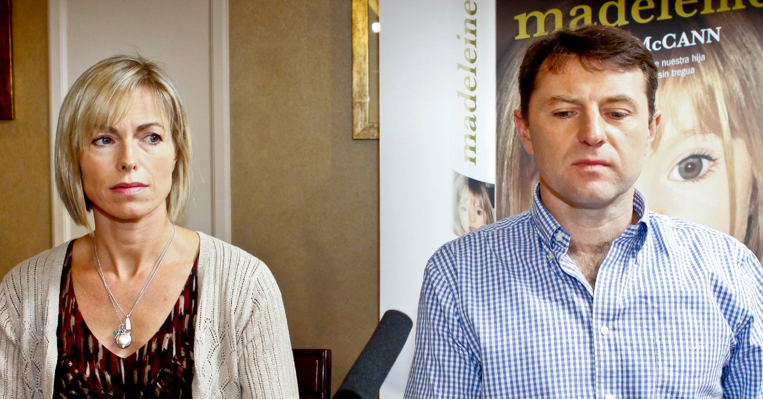 Kate and Gerry McCann looking sad