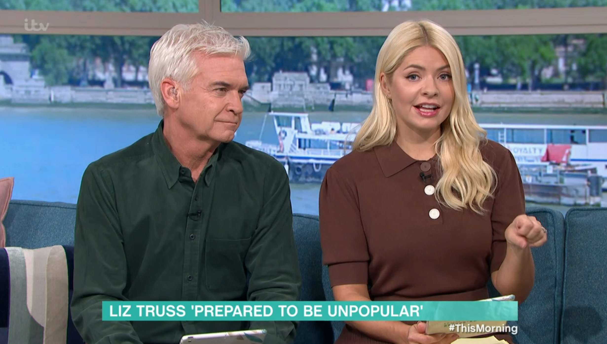 Holly Willoughby and Phillip Schofield presenting This Morning