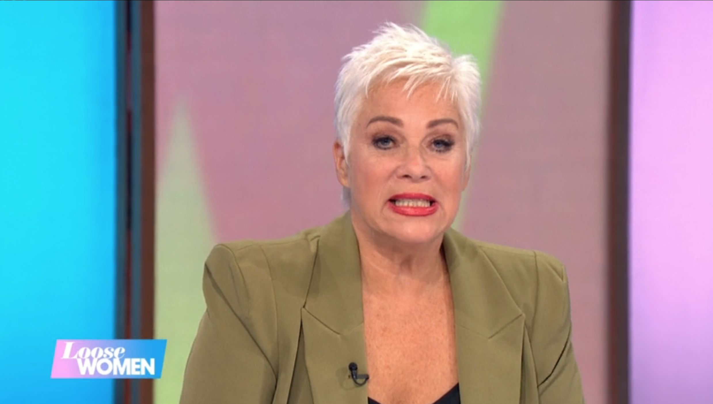 Denise Welch looking strained on Loose Women