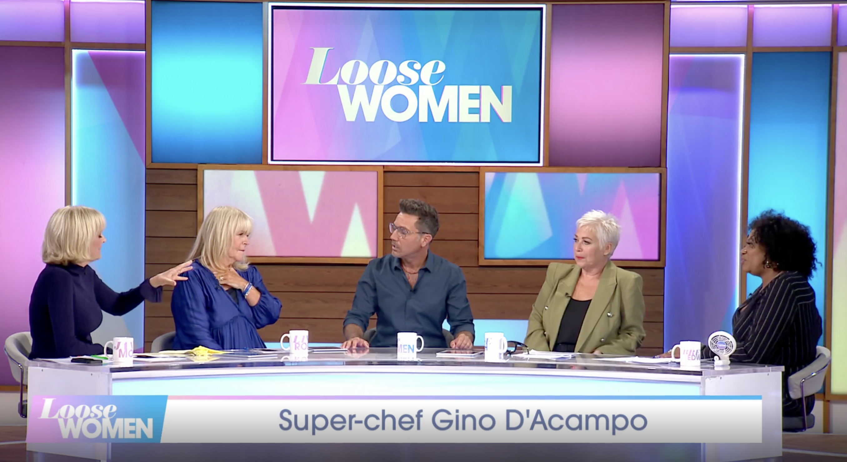 Gino D'Acampo with the Loose Women panellists today