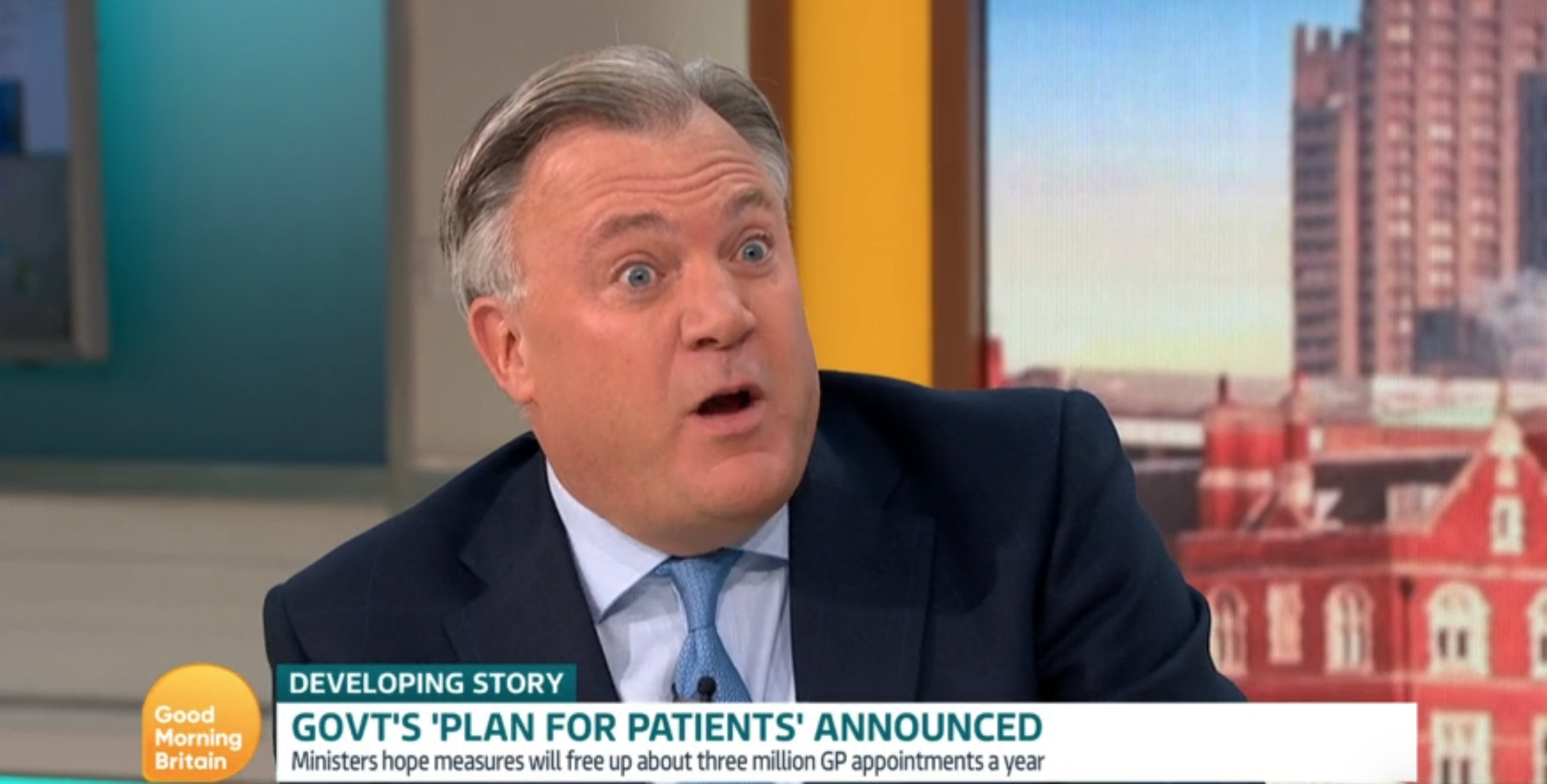 Ed Balls and Kate Garraway bickering on GMB