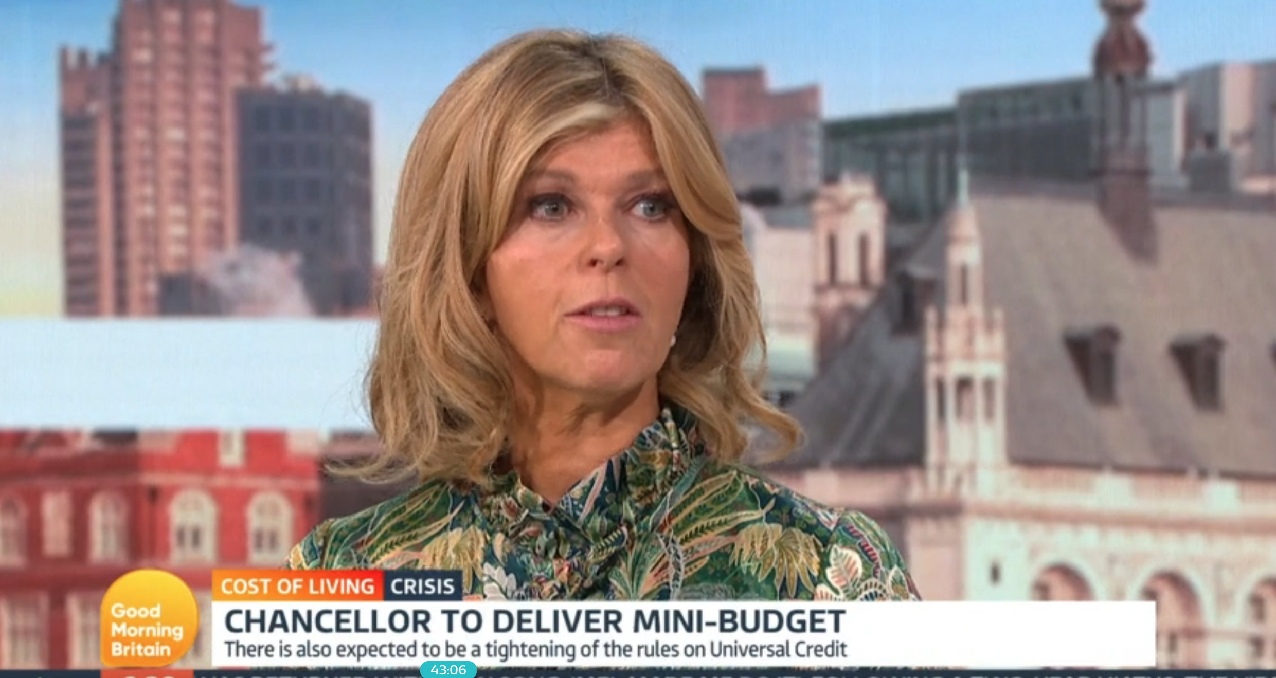 Ed Balls and Kate Garraway bickering on GMB