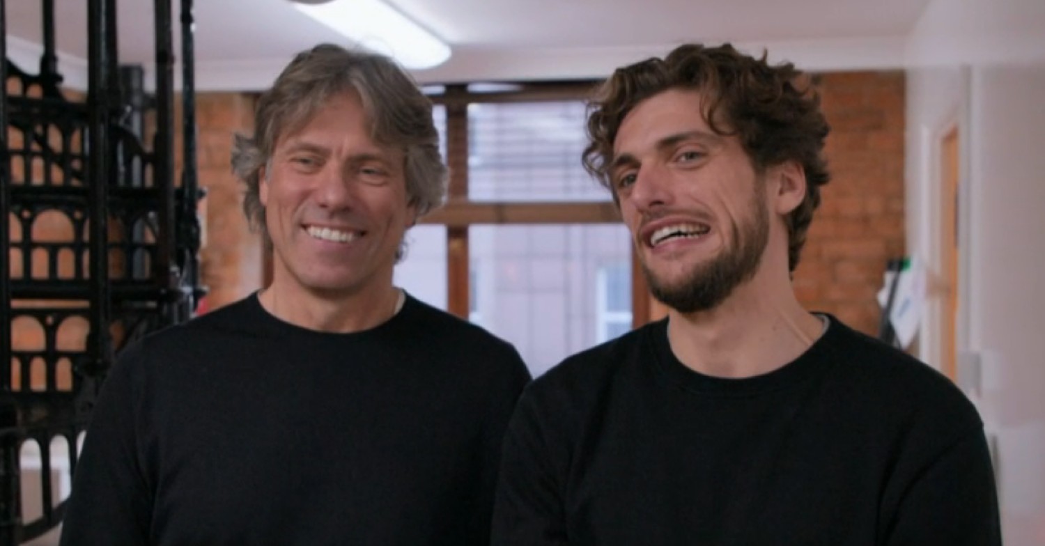 John and Joe Bishop smiling for the camera 