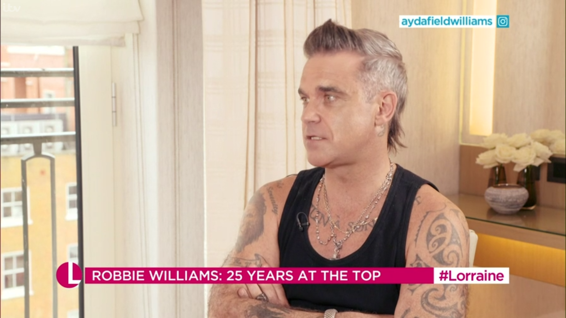 Robbie Williams on Lorraine today