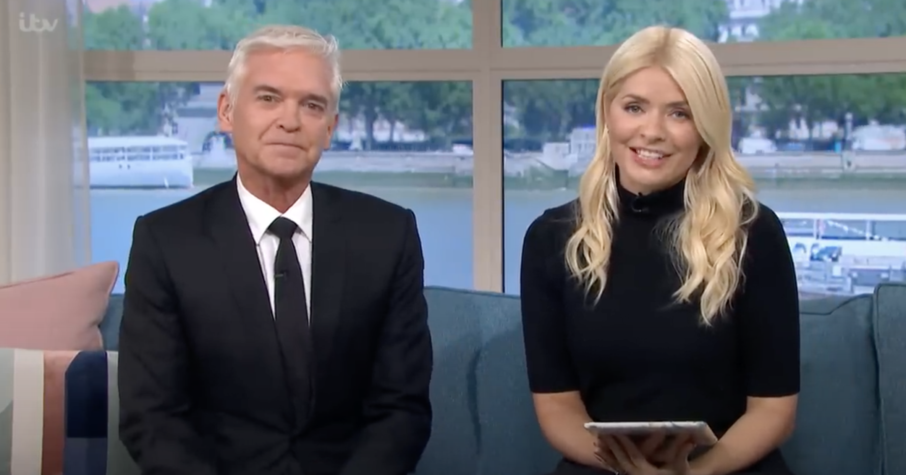 Holly Willhoughby and Philip Schofield present This Morning following the Queens' death.