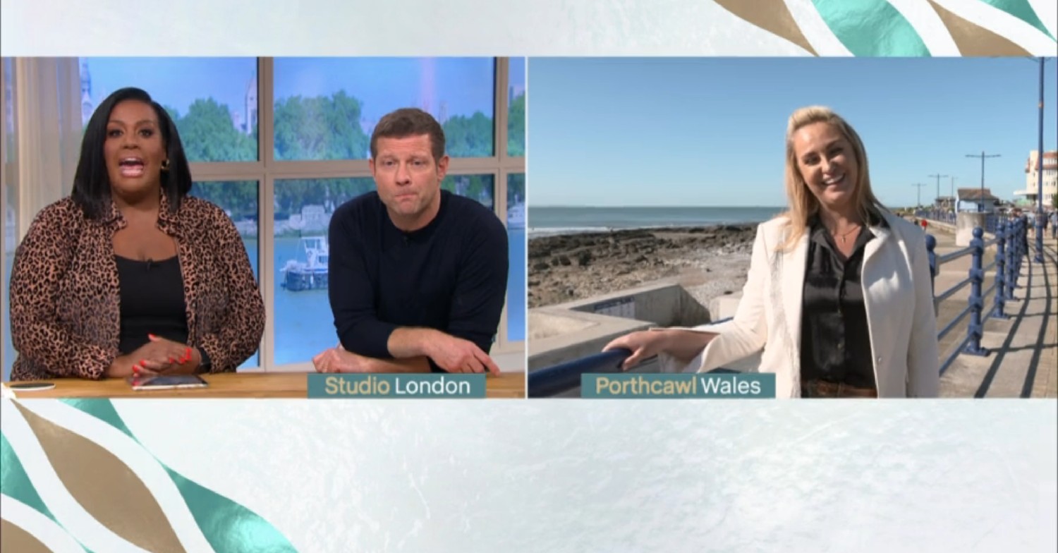 Alison Hammond and Dermot O'Leary speaking to Josie Gibson via video link on This Morning