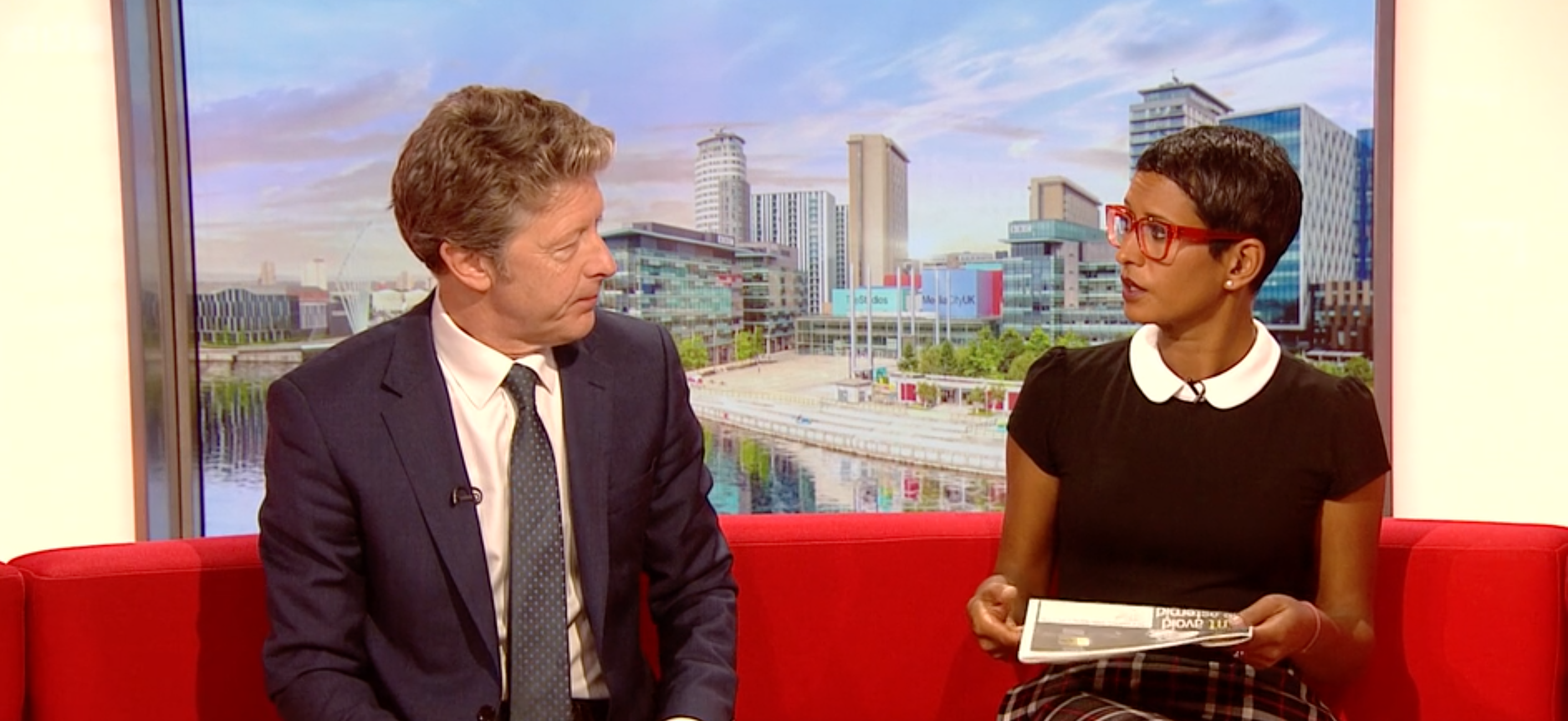 Naga Munchetty and Charlie Stayt on BBC Breakfast