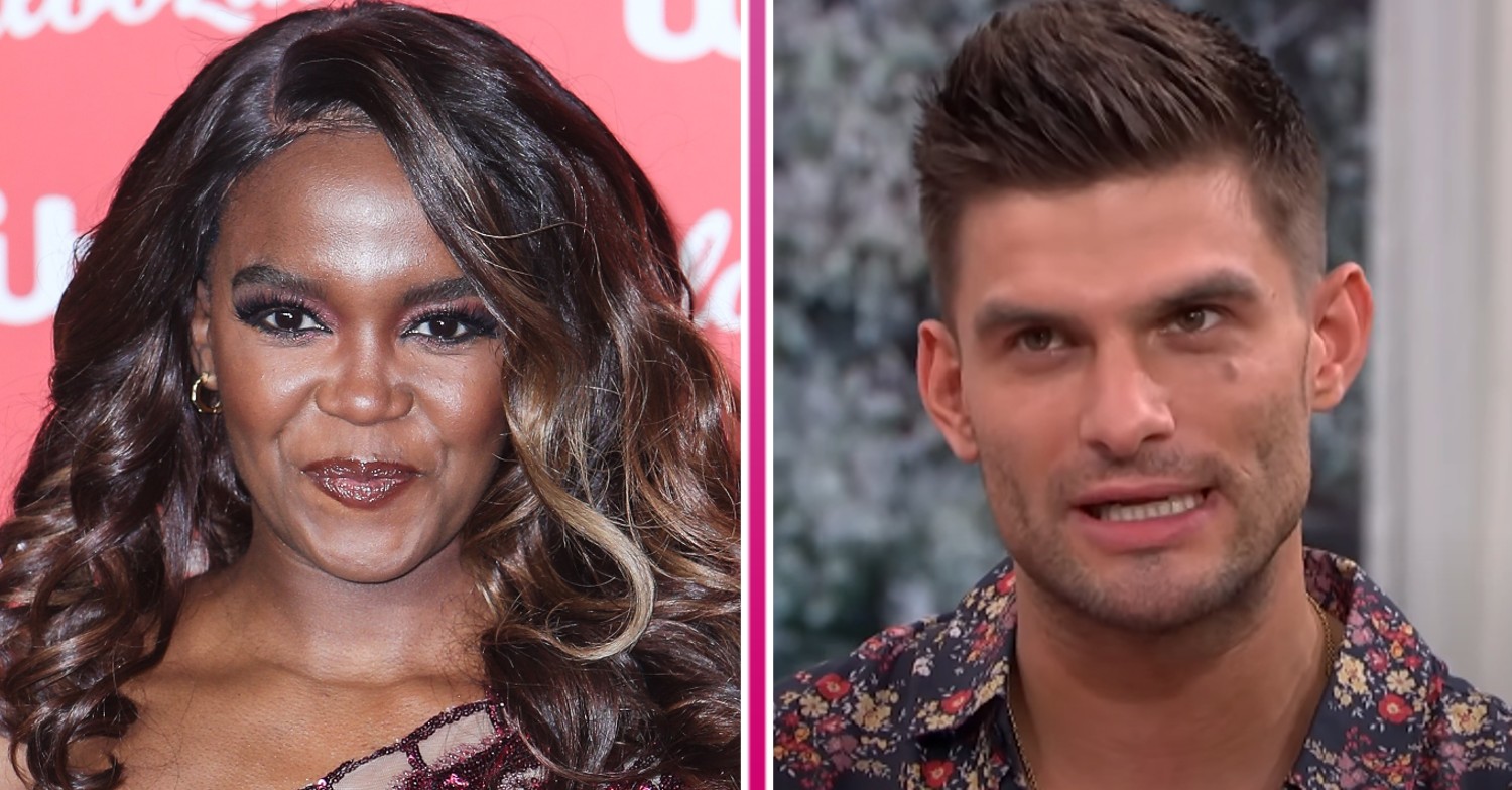 Strictly stars Oti Mabuse smiling and Alja Skorjanec looking up on This Morning