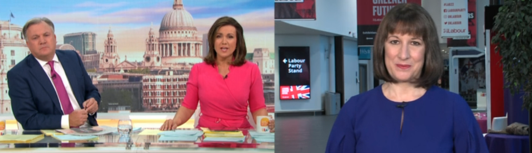 Susanna Reid interviewing Rachel Reeves on GMB