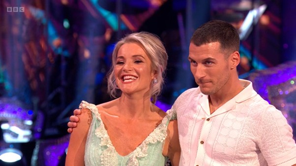 BBC Strictly star Helen Skelton smiling with Gorka