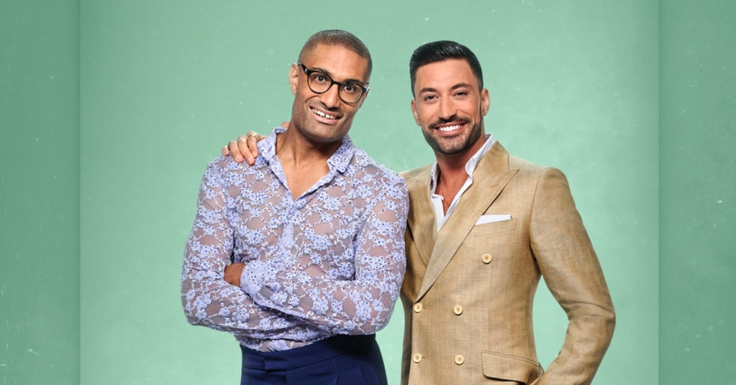 Giovanni and Richie smiling in their Strictly press shot
