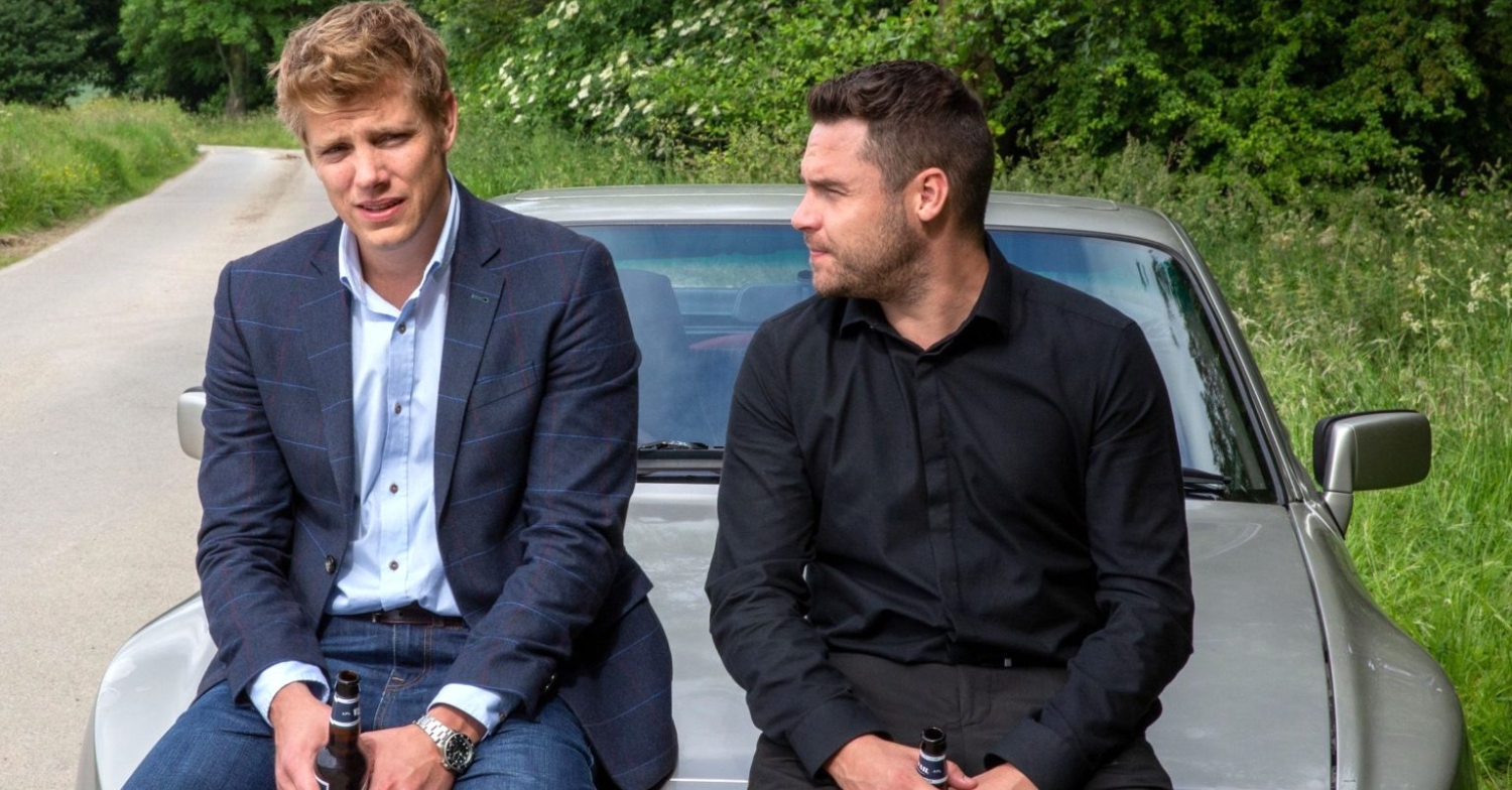Ryan Hawley and Danny Miller in Emmerdale