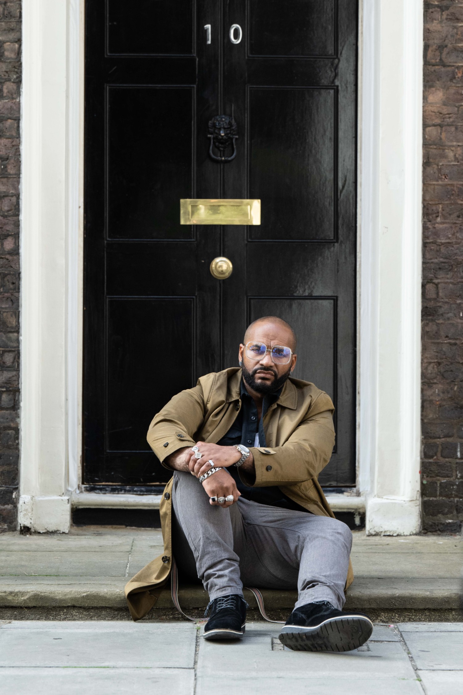Danny sitting outside of No.10 Downing Street in Make Me Prime Minister