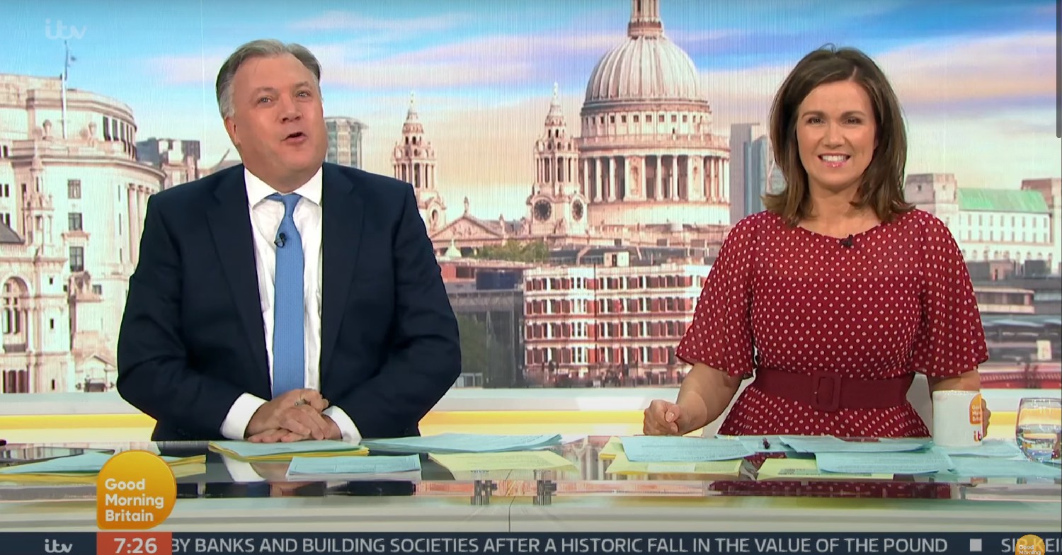 Ed Balls and Susanna Reid on GMB today