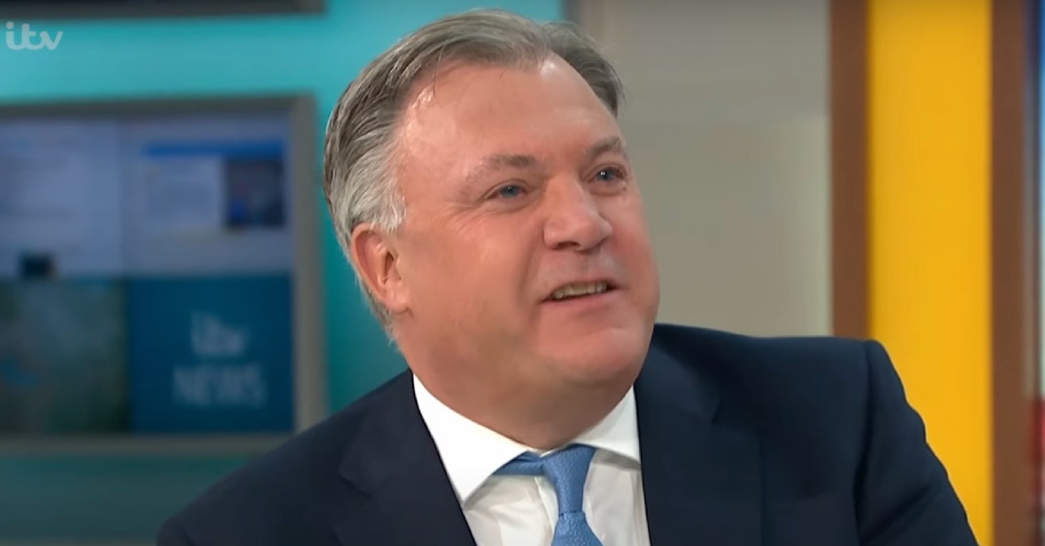 Ed Balls smiling on GMB today
