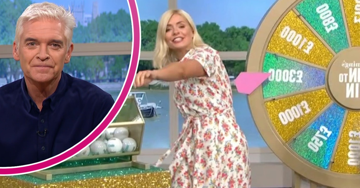 Phillip Schofield and Holly Willougbhy Spin to Win