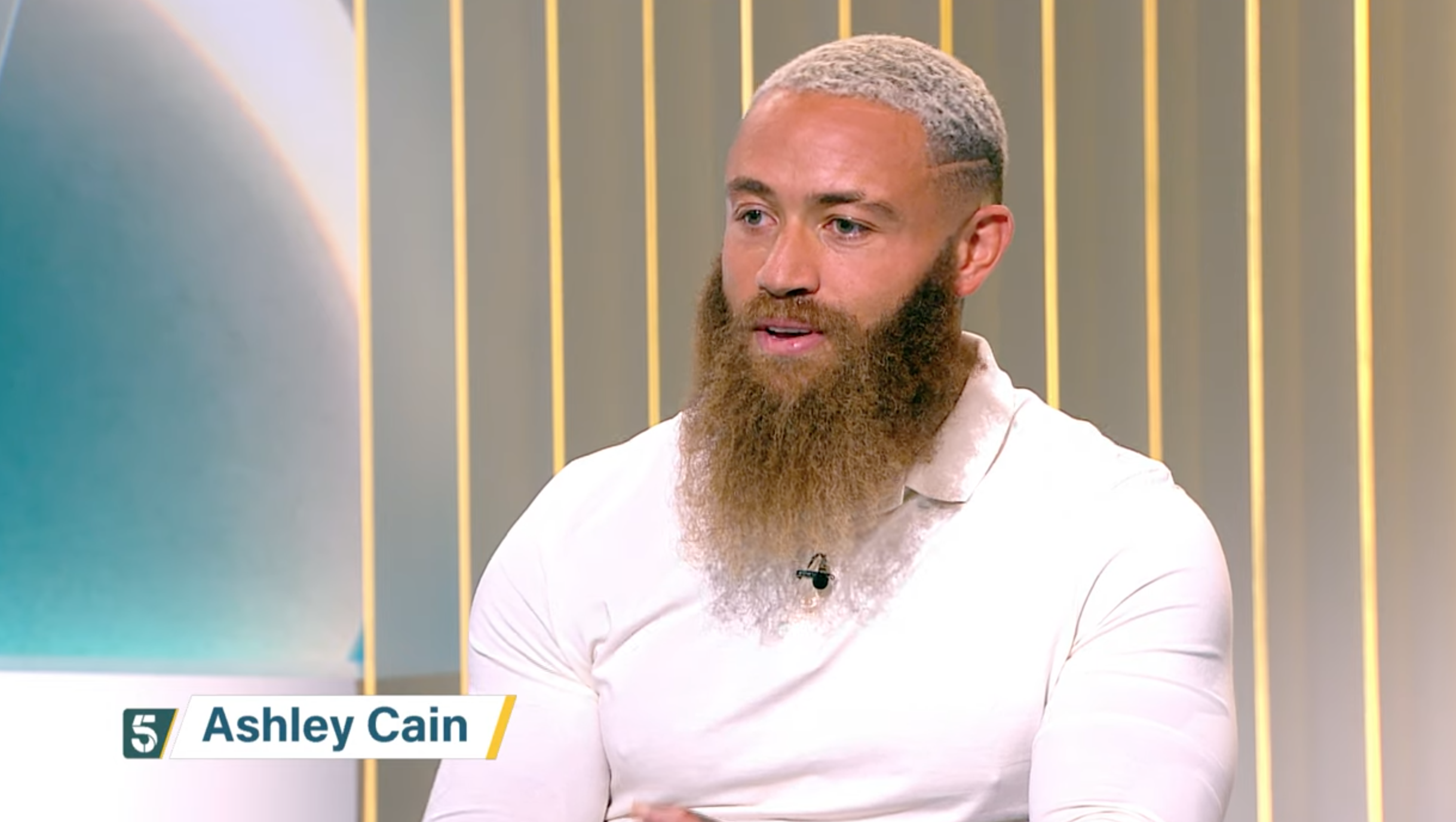 Ashley Cain speaking on TV