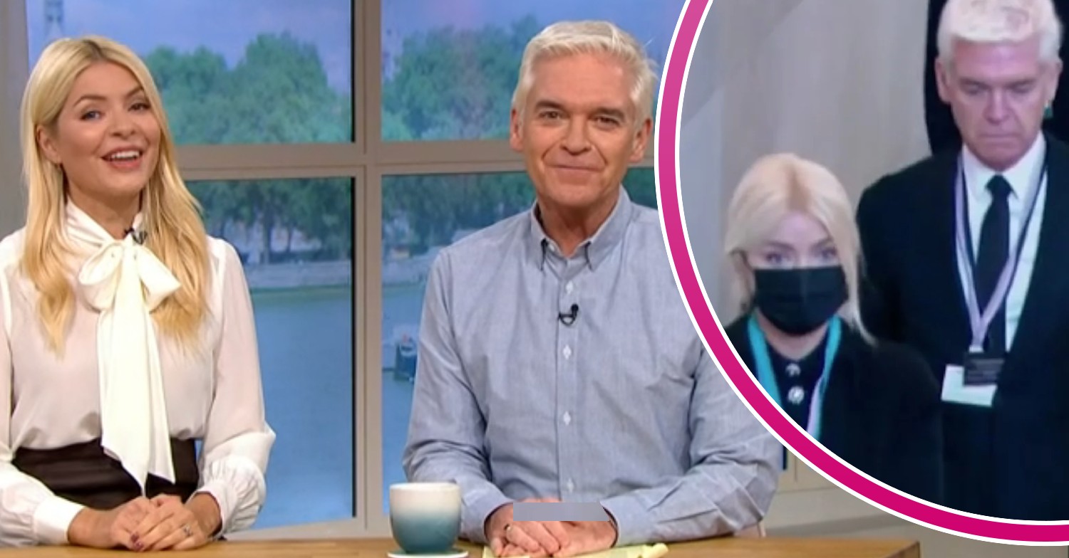 Holly Willoughby and Phillip Schofield on This Morning ITV, Holly and Phillip in the queue to see the Queen lying-in-state