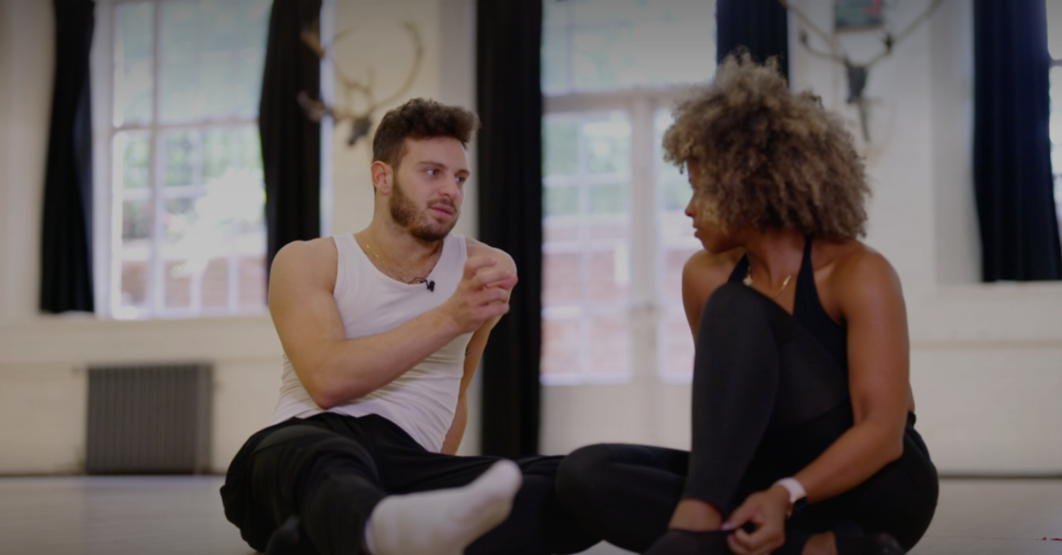 Vito and Fleur in rehearsals for Strictly