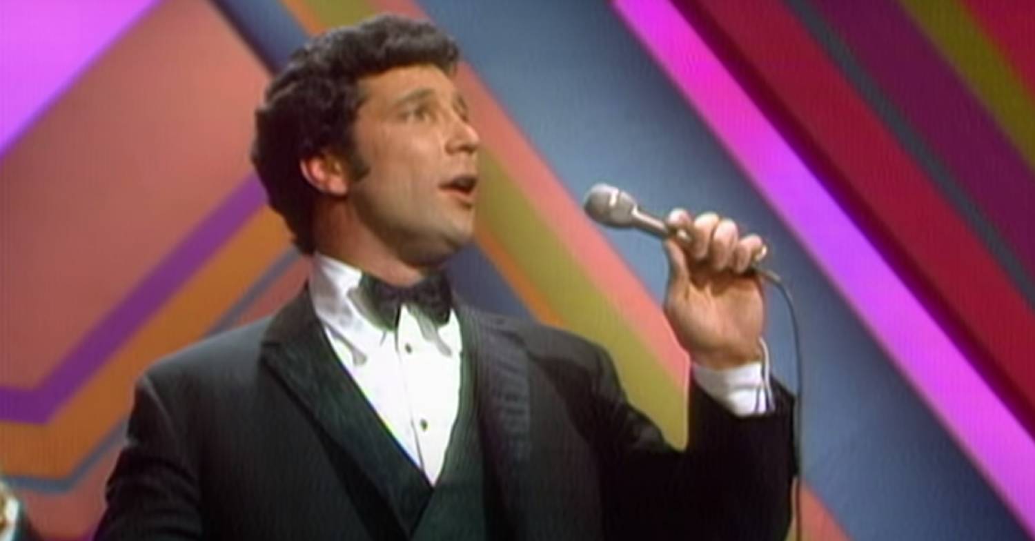 Tom Jones performing in the Sixties