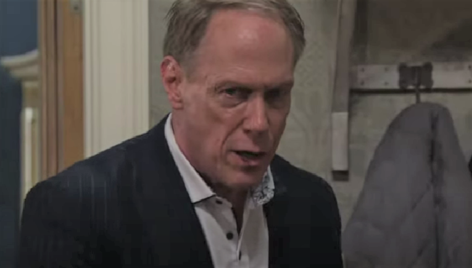 Stephen looking annoyed Coronation Street