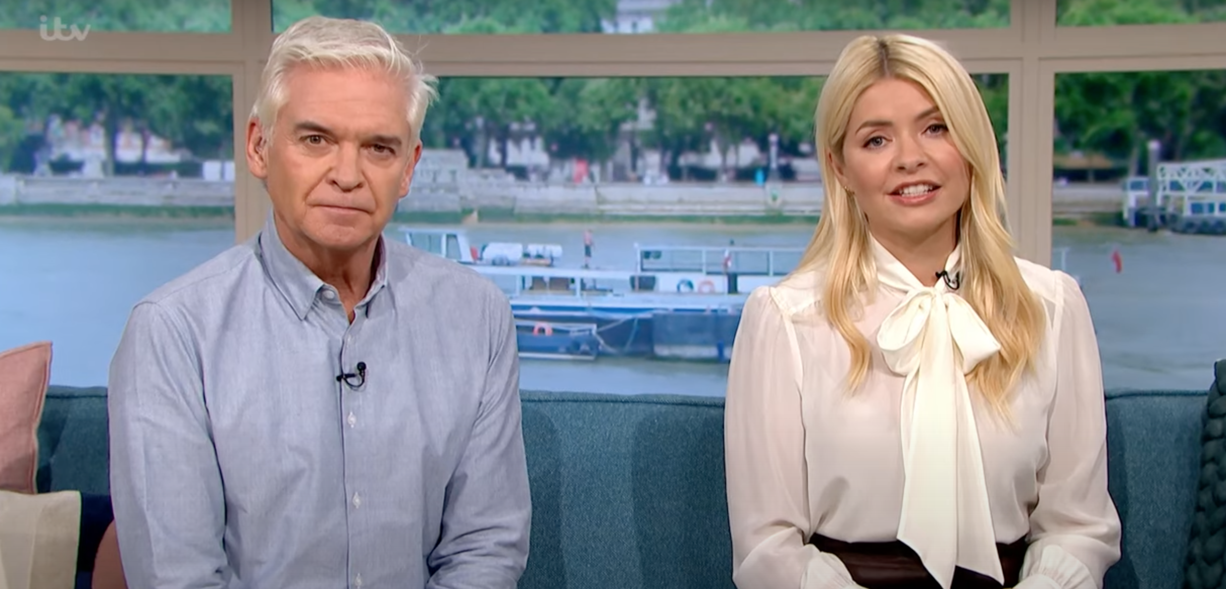 Phillip Schofield and Holly presenting This Morning