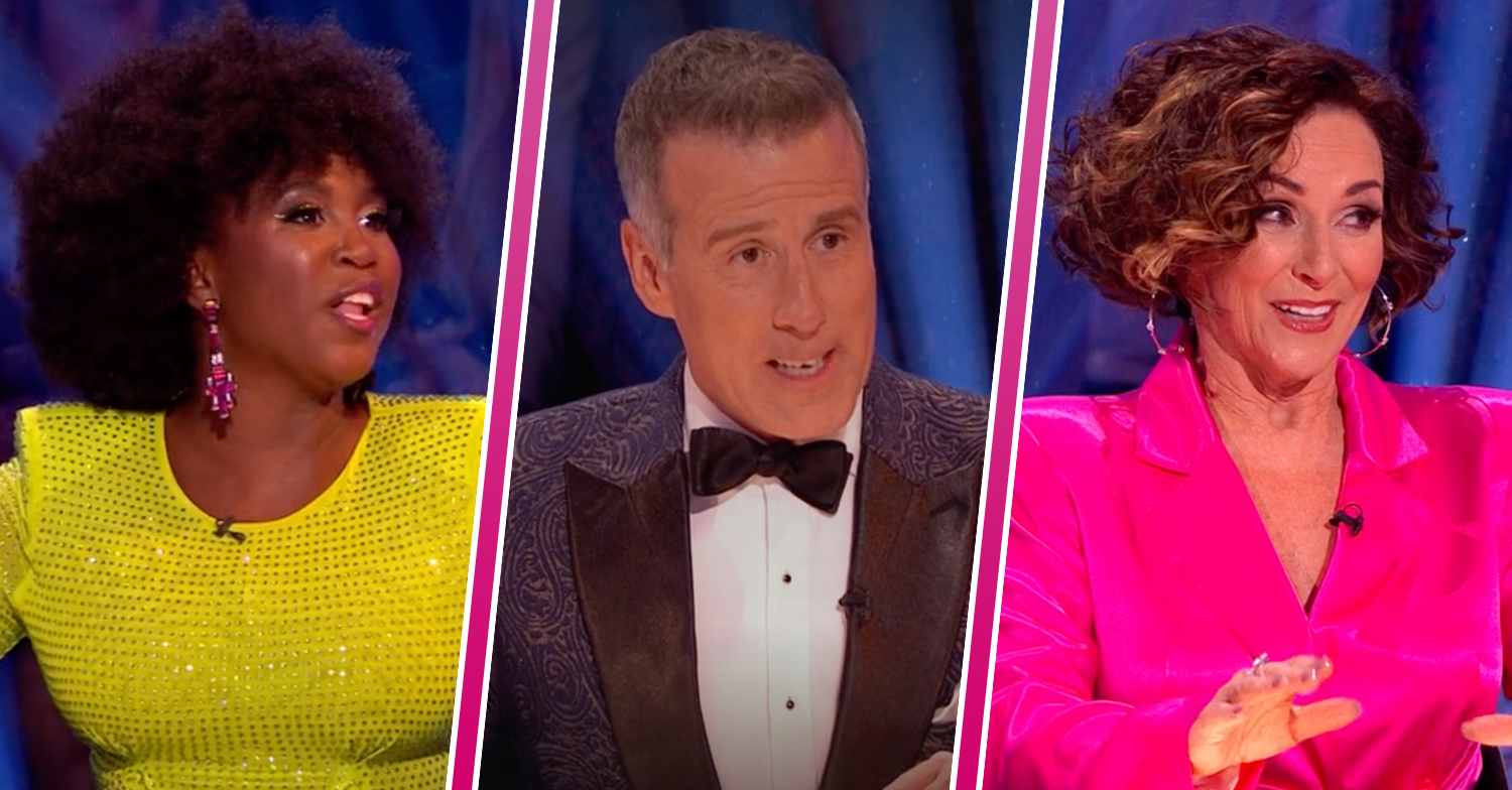 Motsi Anton and Shirley on the Strictly panel