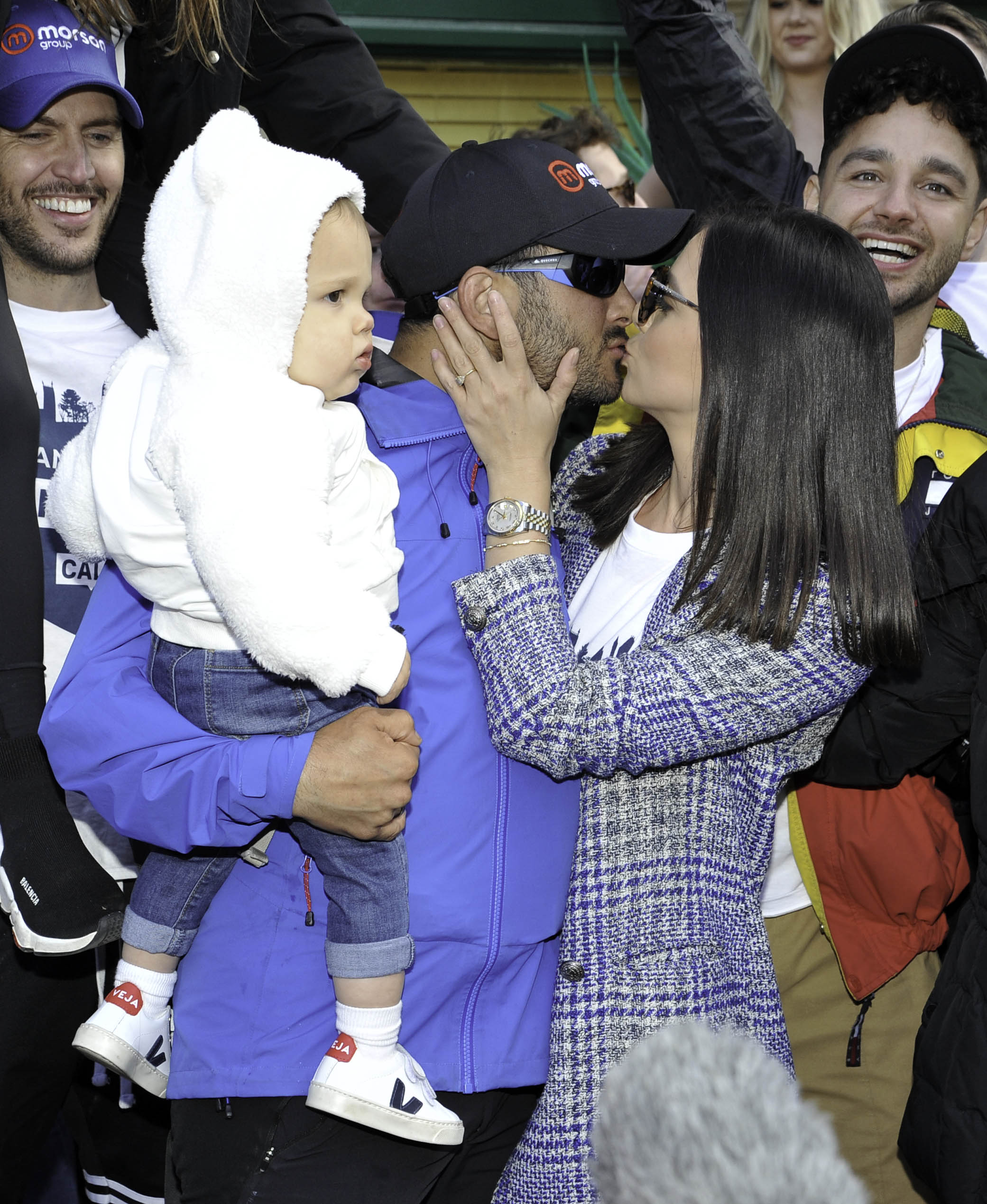 Ryan Thomas with Lucy Mecklenburgh and son Roman