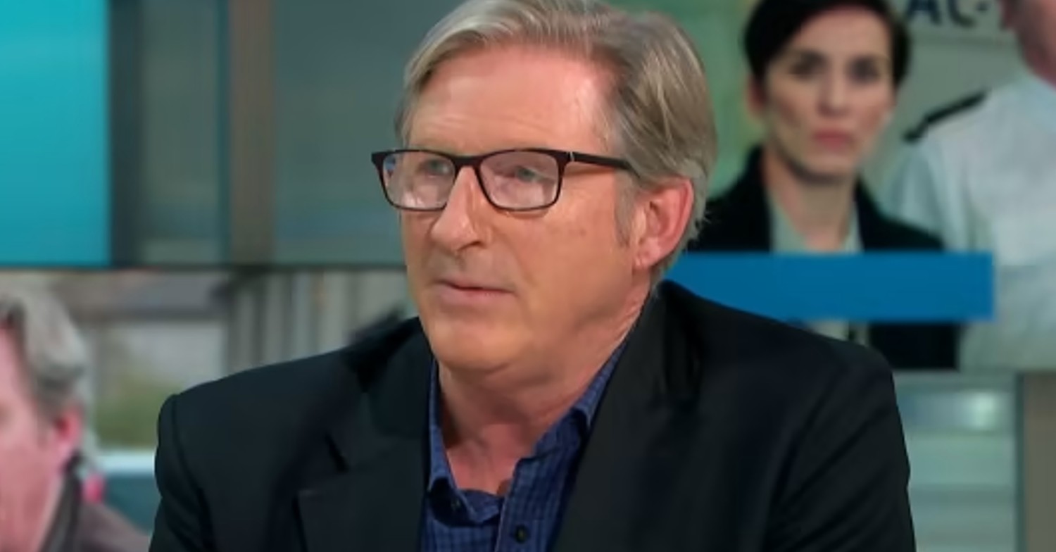 Adrian Dunbar on GMB today wearing glasses