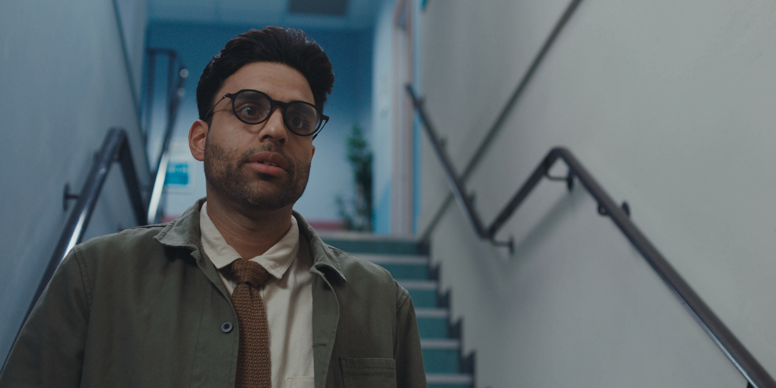 Adi looking shocked Casualty 