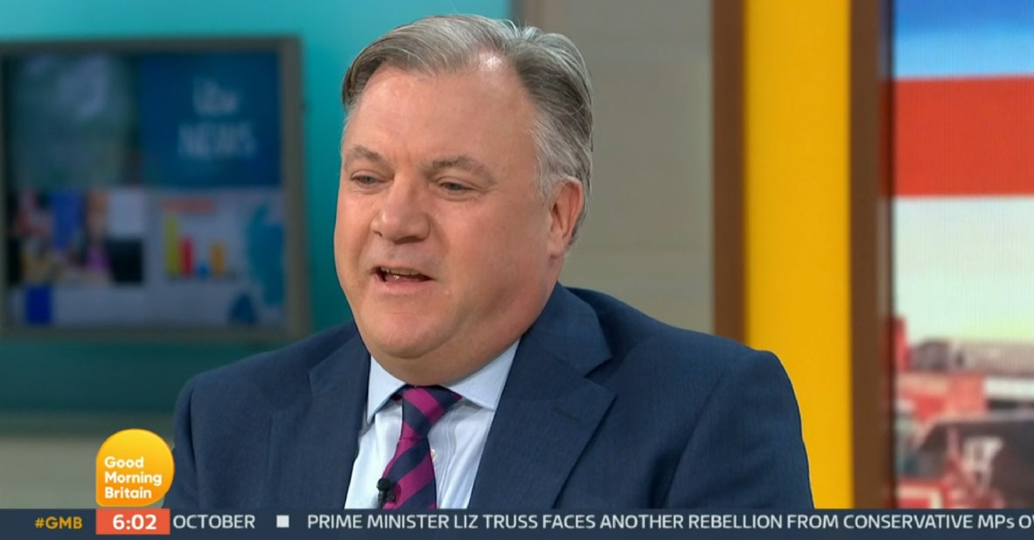 GMB today Ed Balls criticised for behaviour on show