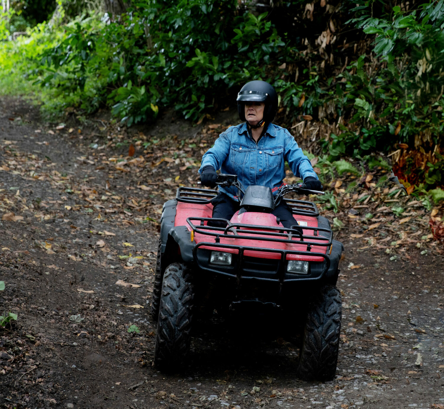 Harriet on a quad bike Emmerdale 