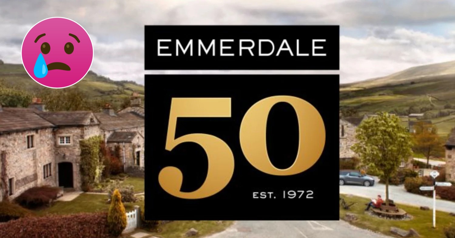 Emmerdale 50th anniversary crying emoji